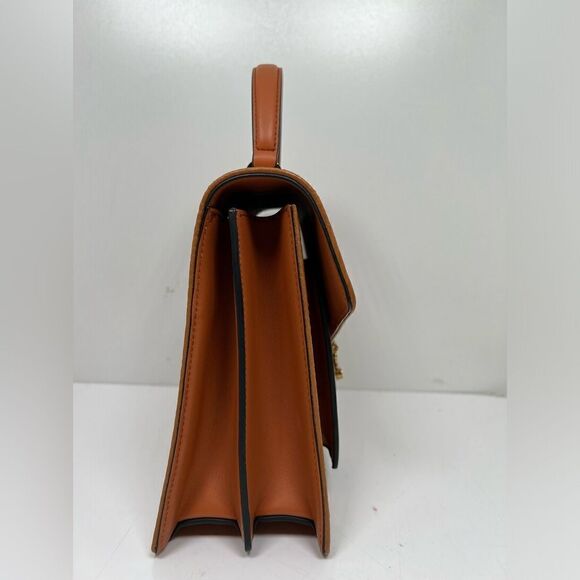 MCM Visetos Medium Patricia Pocket Satchel Cognac - Picture 5 of 13